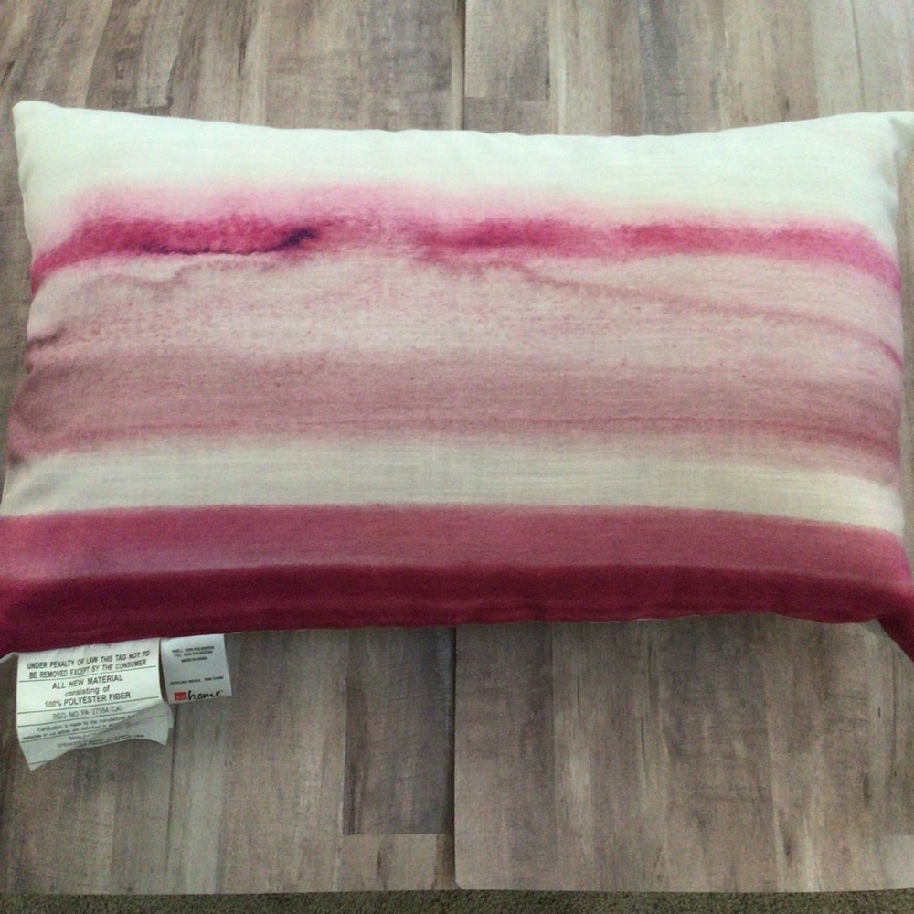 JCPenney Home pillow White Hot Pink